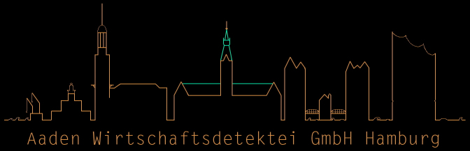 Skyline Hamburg, Banner der Aaden Detektei Hamburg; Detektiv in Hamburg, Privatdetektiv Hamburg